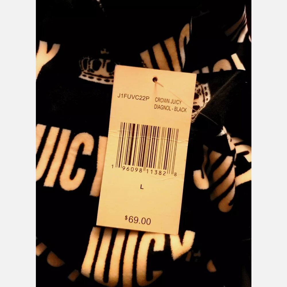 Juicy Couture Rare Deadstock Velour Jumpsuit Tracksuit Hoodie Logo Size Large - Picture 11 of 12